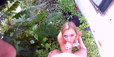 Cameraman is happy to film Angel Piaff sucking and fucking