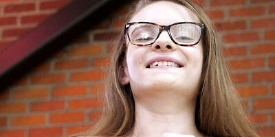 A young and innocent babe Jessae Rosae plays in solo style