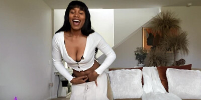 Adorable ebony MILF wants you to enjoy her natural curves