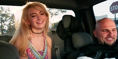 Barely legal blonde receives cunnilingus as a birthday gift