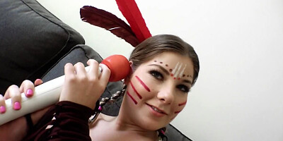 Hot teen girl is doing solo masturbation show for us