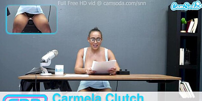 Delicate Carmela Clutch's trimmed pussy smut