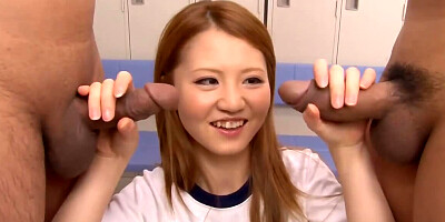 Oriental chick doesn't resist because she wants a threesome