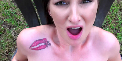 A hot brunette is getting her tits squeezed by her eager partner