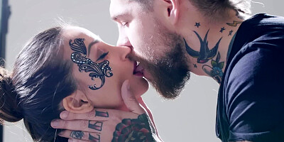 Beautiful model blows the talented photographer