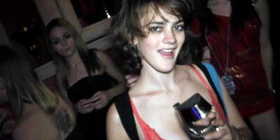 In The VIP - Ebony Tila Flame receiving facial in club