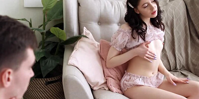 Cameraman stops filming to fuck the small-tittied teen model