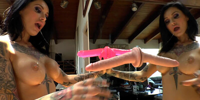 Toy gagging and ass play with pornstar Alby Rydes