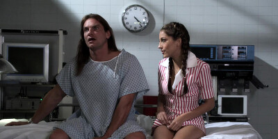 A babe with a sexy ass and pussy is feeling some love in the hospital