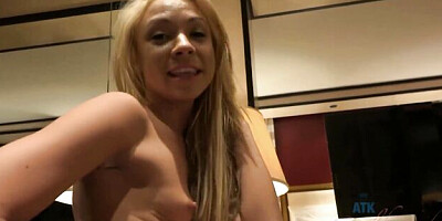 Cheerful Katerina Kay's blowjob action