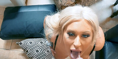 Blonde with big tits and ass cheats on husband with a repairman