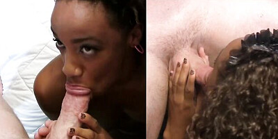 Curly-haired ebony babe Michelle Brown likes interracial sex