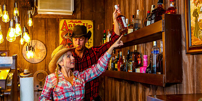Dirty blonde cowgirl sucks and rides that hard pecker wildly