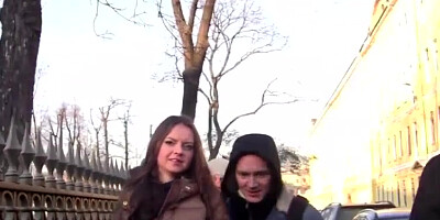 Two dude pick a girl on the street