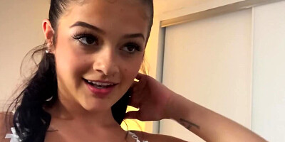 Slutty young bitch finds a moment to cheat on her boyfriend