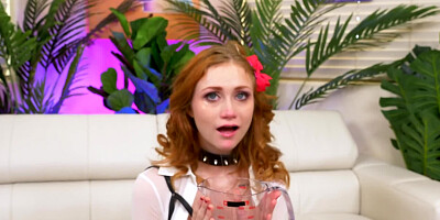 Scarlet Skies is fucked hard on brutal master's leash