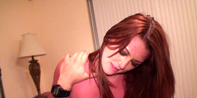 A sexy amateur with a nice ass and good tits is pulling a hard cock