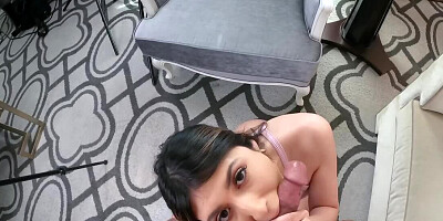 Chick gets banged by perverted boy while the husband is at work