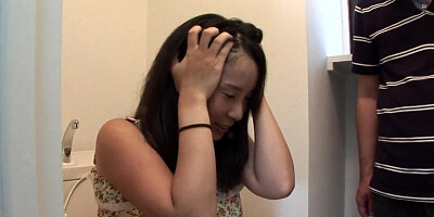 Young Japanese babe is getting molested by her stepdad