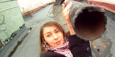 Ginger girl enjoys public hardcore fucking with her partner