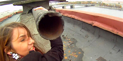 Ginger girl enjoys public hardcore fucking with her partner