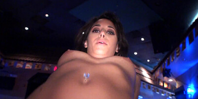 Cute babe at the bar is happy to get fucked in POV