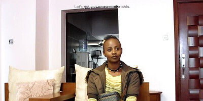 Interracial dirt with flawless sweetie pie from African Casting