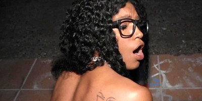 Cameraguy analyzes the nerdy Latina and fills asshole with cum