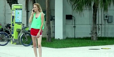 Jenna hitch hikes and fucked in the car