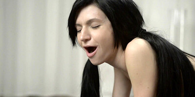 Kinky girl is working out with her man and she is also fucking him