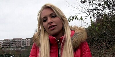 Public Agent Beautiful blonde fucks on backseat