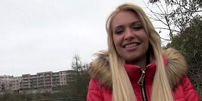 Public Agent Beautiful blonde fucks on backseat