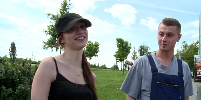 Czech Teen Convinced for Outdoor Public Sex