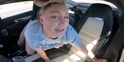 Blonde gets lured into sex with the porn man