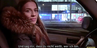 Chick unconditionally obeys extorter and gives blowjob