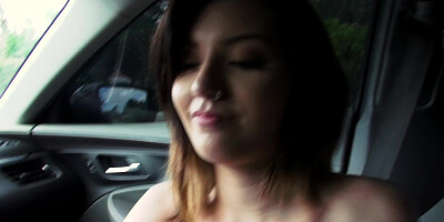 Usual slut pays with her body for a ride in a dirty way