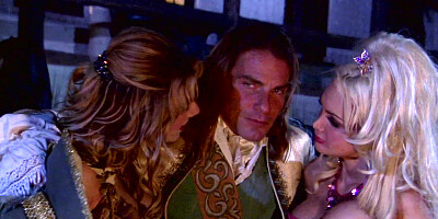 Hot threesome scene from great porn movie 'Pirates