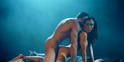 Brunette looks amazingly hot while being fucked in those silver boots