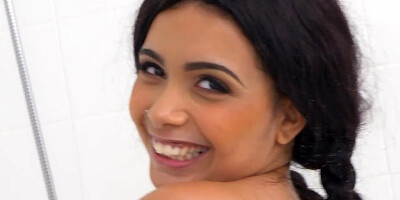 Busty brunette Aaliyah Hadid is being fucked in the locker room