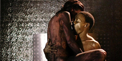 Brunette milf artist enjoys lesbian action with her model