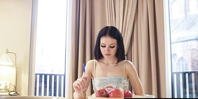 Lesbian scene with extravagant lady-love from Web Young