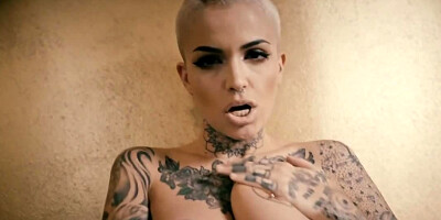 Guy doesn't allow tattooed teen to take the lead but fucks her