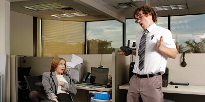 New guy fucks office secretary in loud hardcore