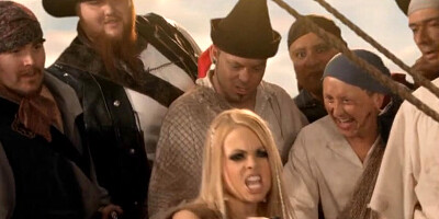 Shay Jordan tag teamed by two pirates