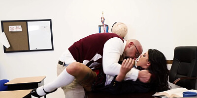 Dirty-minded schoolgirl gets invited into her teachers office