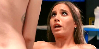 Empty boxing ring is a perfect place for passionate lovemaking