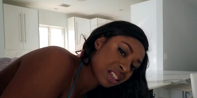 Petite ebony starlet Nola Blu gets rammed by a white man