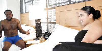 Crazy bidie-in's ebony sex