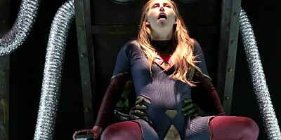 Two people are in a parody scene, having some intense sex together