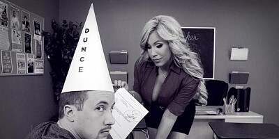 Big Tits at School: Brown hair Olivia Austin facial tittyfuck